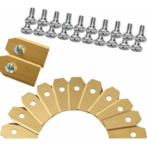 30x lames de couteau en titane, couteau de tondeuse robot (3g - 0,75mm) + 30 vis pour toutes les tondeuses robots Husqvarna Gardena / Automower, accessoires pour tondeuses robots, lames de rechange po