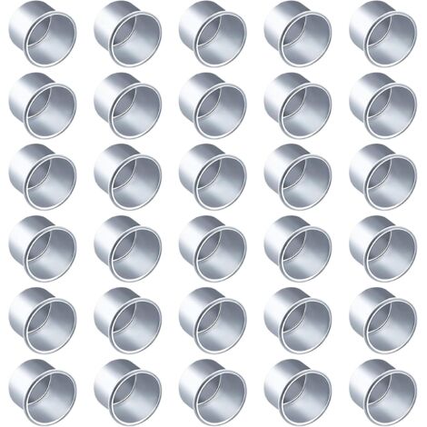 30x MINI INSERTOS PARA VELAS, FORMA DE CERA PEQUEÑA, ALUMINIO 22mm