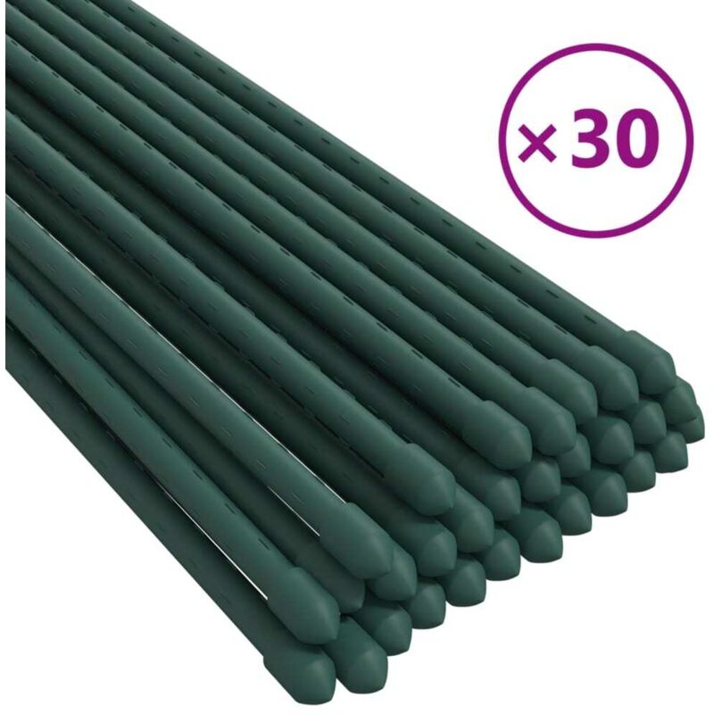 Pflanzenstützen 30 Stk. Grün 180 Cm Stahl Vidaxl