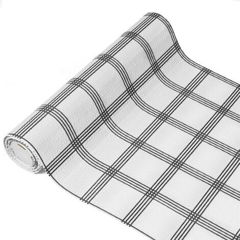 30x300cm Rouleau Revêtement pour Étagères Motif Tartan Lavable Tapis Protection pour Étagères D'Armoires Doublure Tiroir Imperméable pour Cuisine Garde Manger Placard Tapis Table Doublures
