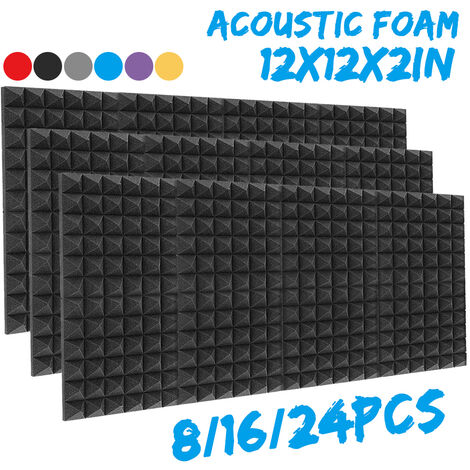 main image of "30x30x5cm Thick Acoustic Foam Studio Soundproofing Soundproofing Tile Panels Tile Wedge (Red, Only 1PC)"