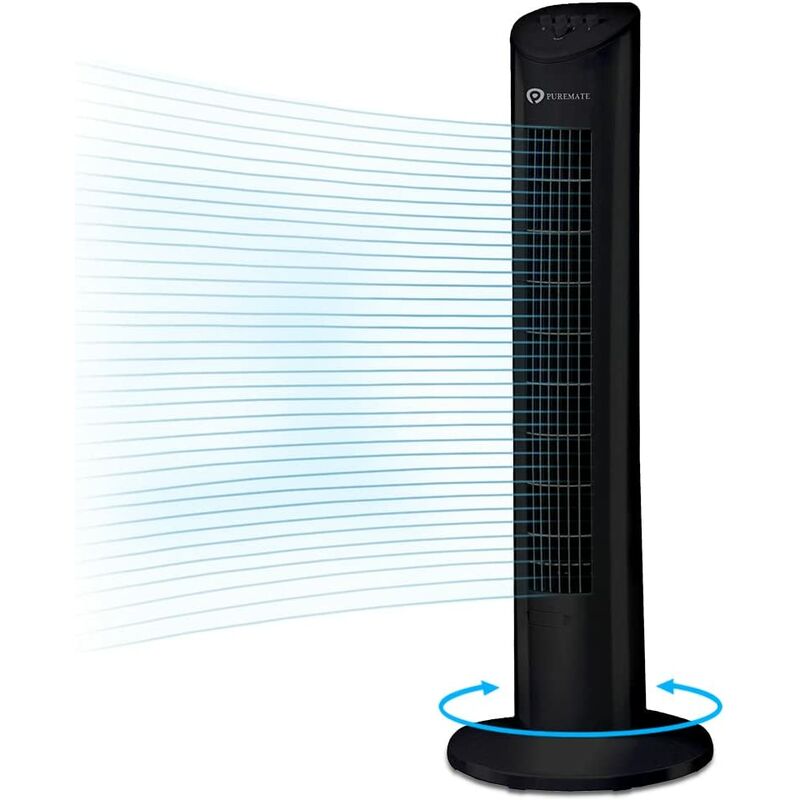 Image of 31″ Oscillating Tower Fan with Aroma Function – Black - Black
