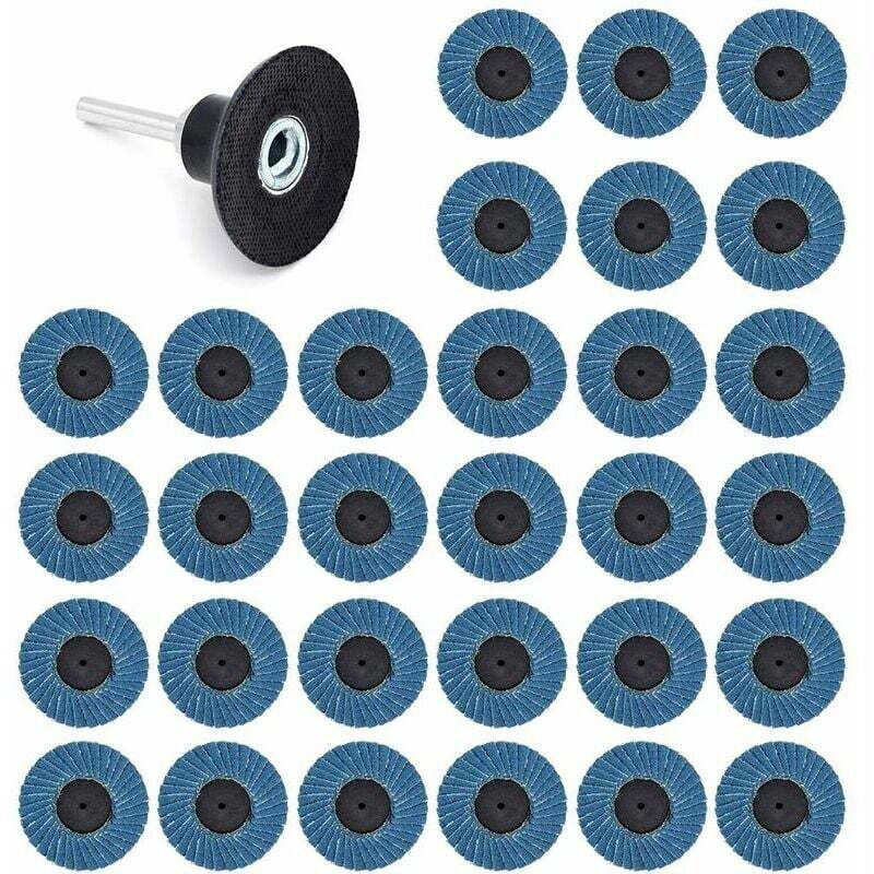 31 Pcs 2 Pouces 50mm Disques Abrasifs Disques à Lamelles 40 Grit 60 Grit 80 Grit