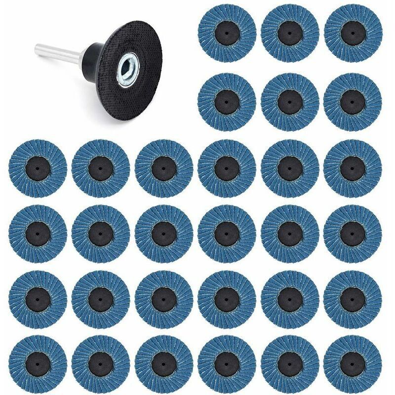 31 Pcs 2 Pouces 50mm Disques Abrasifs Disques à Lamelles 40 Grit 60 Grit 80 Grit