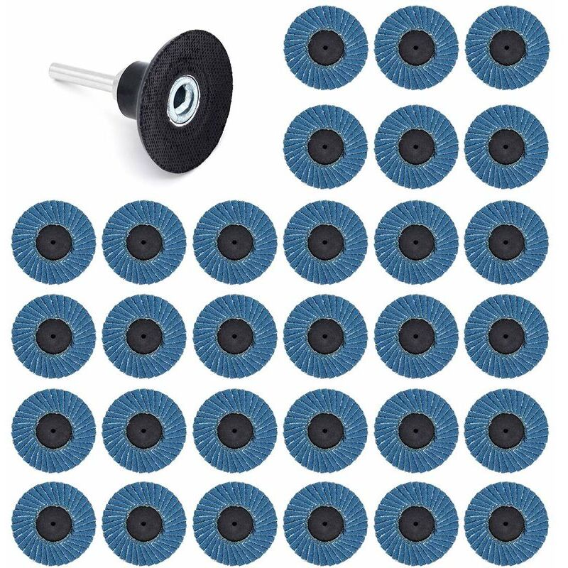 Roleader - 31 Pcs 2 Pouces 50mm Disques Abrasifs Disques Lamelles 40 Grit 60 Grit 80 Grit