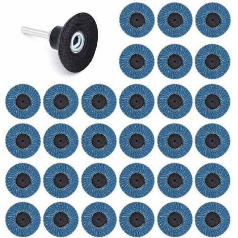 31 Pcs 2 Pouces 50mm Disques Abrasifs Disques Lamelles 40 Grit 60 Grit 80 Grit