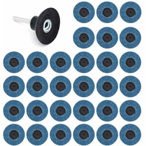 31 Pcs 2 Pouces 50mm Disques Abrasifs Disques Lamelles 40 Grit 60 Grit 80 Grit,