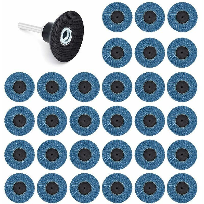 31 Pcs 2 Pouces 50mm Disques Abrasifs Disques à Lamelles 40 Grit 60 Grit 80 Grit,-Versailles