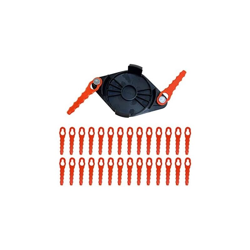 31 Pcs AF-100 Weed Eater Bladed Head Double Serrated Grass String Trimmer Head Blades Replace Plastic Cutter Blades Compatible with Black De-cker