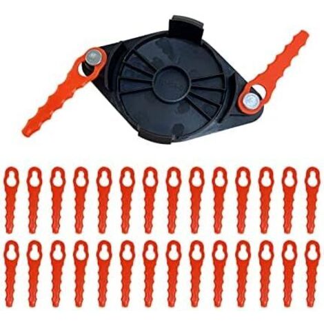 31 pezzi AF-100 Weed Eater Bladed Head Double Dentated Grass String Trimmer Head Blades Lame di ricambio per lame di taglio in plastica compatibili con Black De-cker GH900 GH600 LST522 LCC140 String T