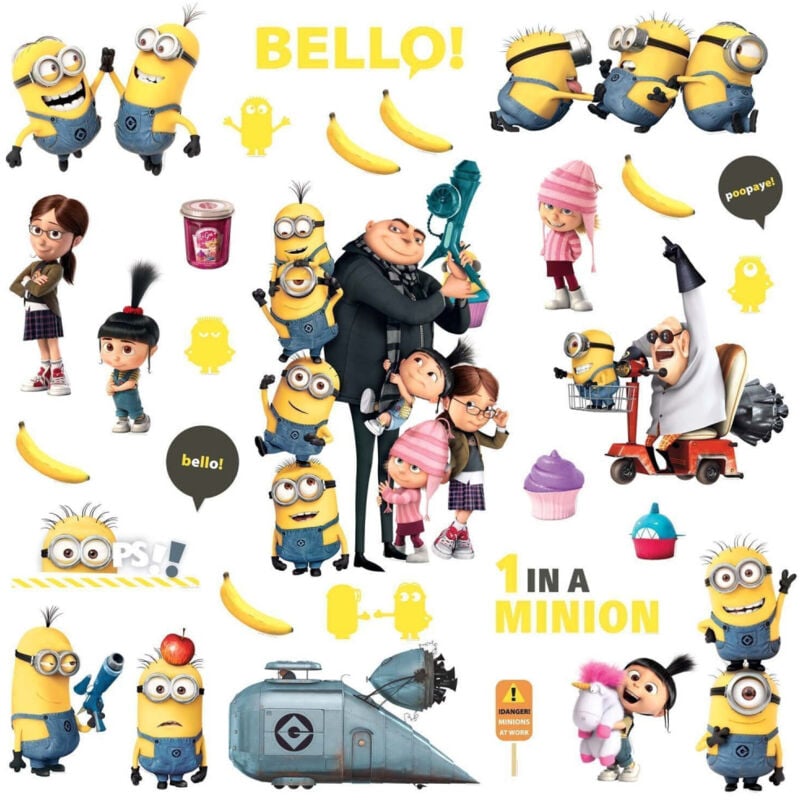 Roommates - 31 stickers repositionnables Les Minions