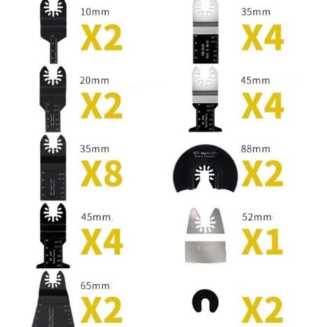 31-teiliges Zubehörset für Multifunktionswerkzeuge, professionelles Sägeblatt-Set für Holz, Metall und Kunststoff, universelle Sägeblätter für Fein Multimaster, Dremel, Bosch, Makita und Dewalt