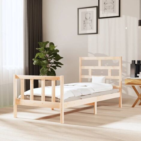 3101338  Bed Frame without Mattress Solid Wood 100x200 cm (810072+814179) vidaXL