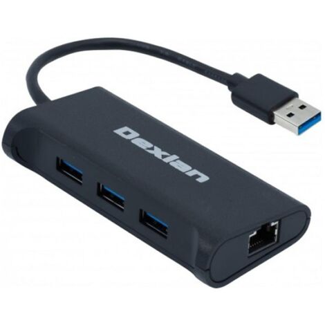 310723 Dexlan 310723 - Adaptateur réseau USB 3.0 Gigabit Ethernet + hub 3 ports USB 3.0