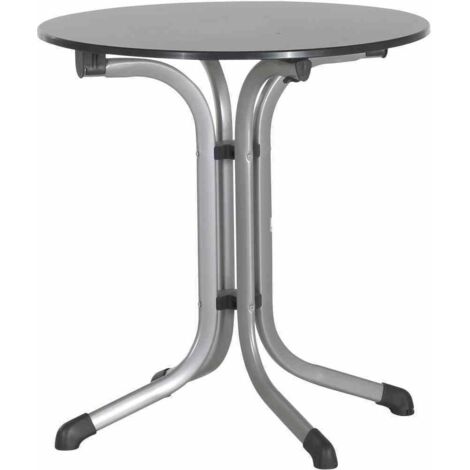 3125-50 Bouelvard-Klapptisch vivodur, Ø 68 cm, graphit Stahlgestell graphit,