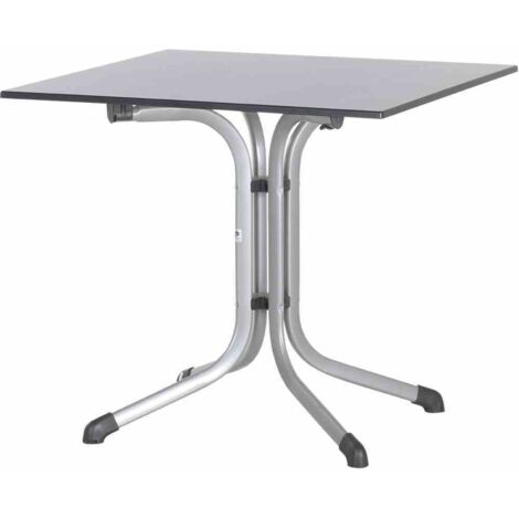 3130-50 Bouelvard-Klapptisch vivodur, 80x80 cm graphit Stahlgestell graphit,