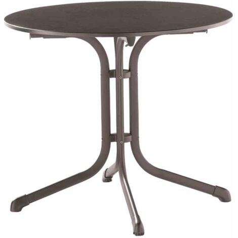3135-55 Bouelvard-Klapptisch vivodur, Ø 85 cm, eisengrau Stahlgestell