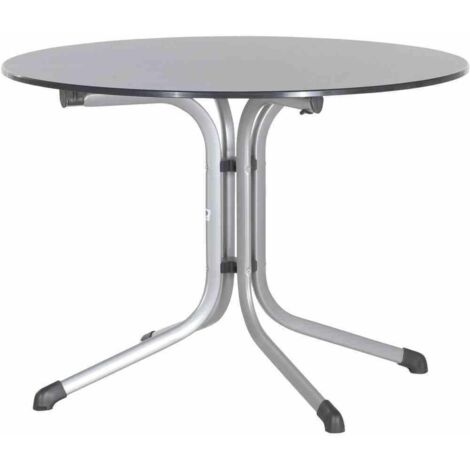 3145-50 Bouelvard-Klapptisch vivodur, Ø 100 cm graphit Stahlgestell graphit,