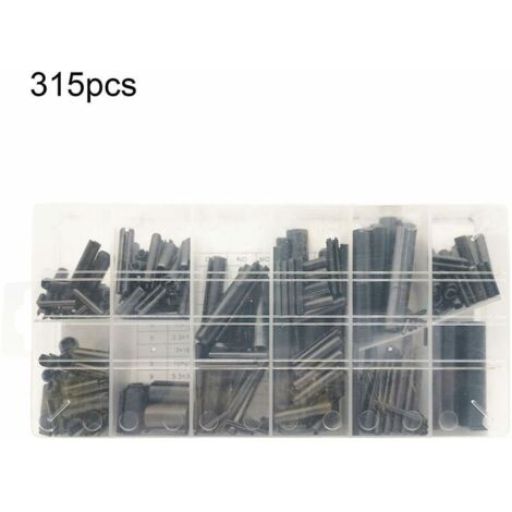315 pièces goupilles fendues en forme de cylindre résistant aux chocs en acier au manganèse goupilles fendues cylindriques pour la mécanique