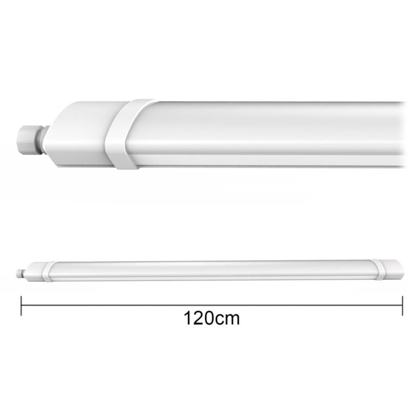 Plafonnier LED étanche 120cm 60W 6000 lm IP65 4000K