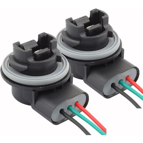 3157 T25 Ampoule Douilles Adaptateur Femelle pour Ampoules Automobiles Feu De Frein (Lot de 2) 2 onglets