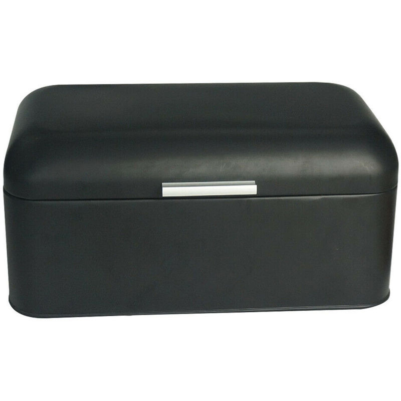 

31.5X21X17CM Retro Metal Bread Box Tanque de cocina de gran capacidad Negro Sasicare