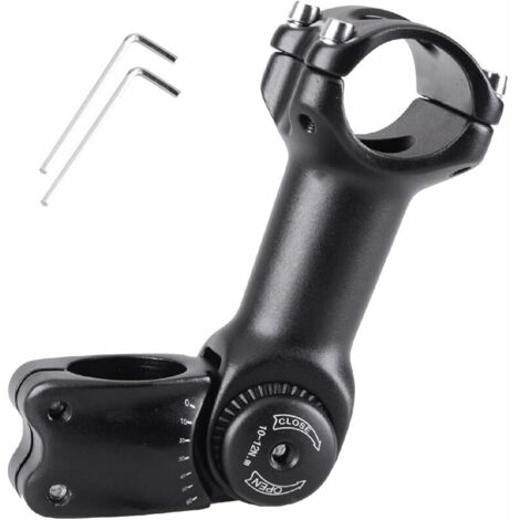 31.8 25.4 Potence, 60 degrés 90mm 110mm 130mm Potence de guidon réglable, Guidon de vélo pour vélo BMX VTT Vélo de route, Fei Yu