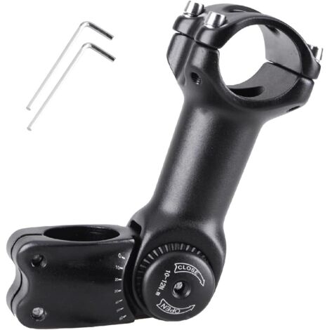 31.8 25.4 Potence, 60 degrés 90mm 110mm 130mm Potence de guidon réglable, Guidon de vélo pour vélo BMX VTT Vélo de route, Fei Yu