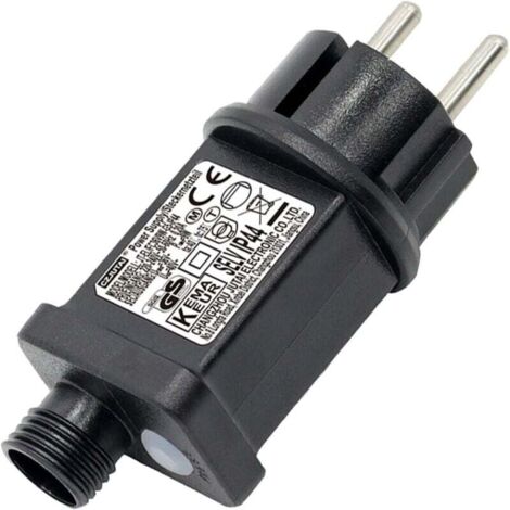 31V 6W String Light Flasher Transformer, 8 Modes, Plug with Timer Function, IP44 Waterproof, LED String Light Connector for Christmas Lights, Christmas Tree Lights, Curtain Lights