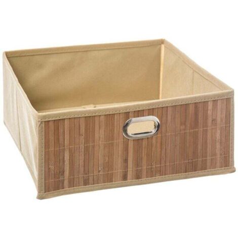 31x15cm Mix n Modul Latte Bambuskorb - Aufbewahrung für Bücher, leichte Kleidung, Alltagsgegenstände