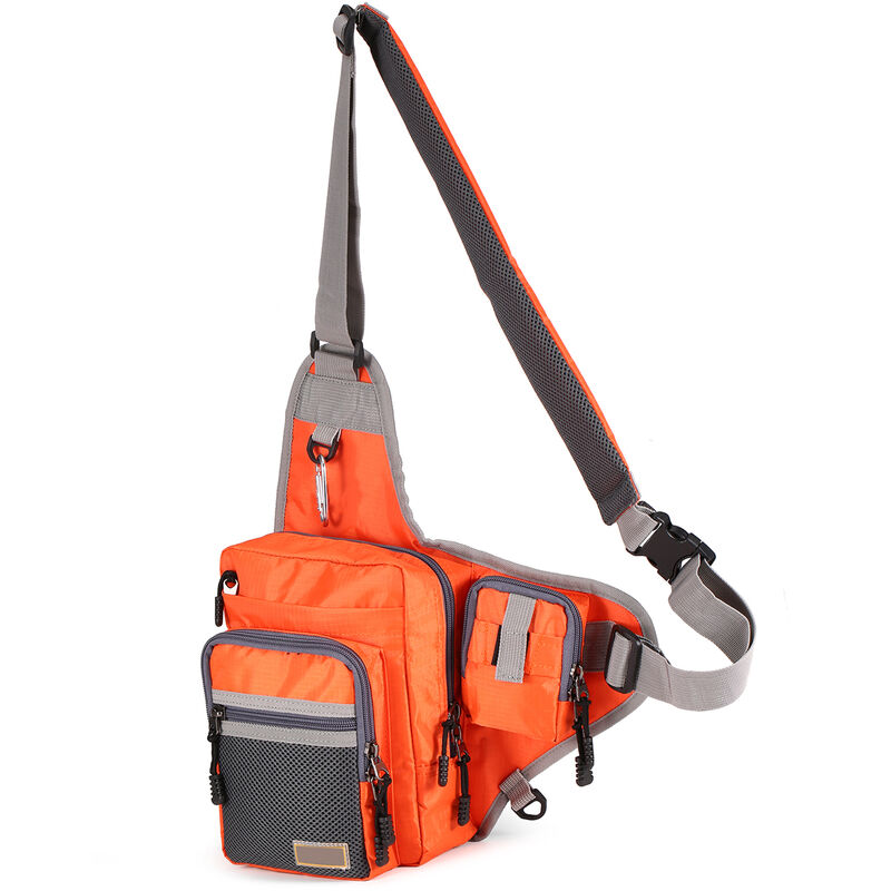 

32 * 39 * 12CM iLure bolsa de pesca multiusos impermeable lona carrete de pesca senuelo bolsa de aparejos,naranja