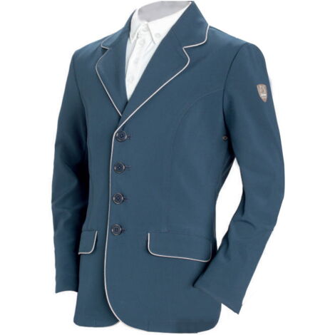 32, Bleu 09: Veste de compétition pour homme modèle Pluto avec doubles boutonnières amovibles et bordure passepoilée