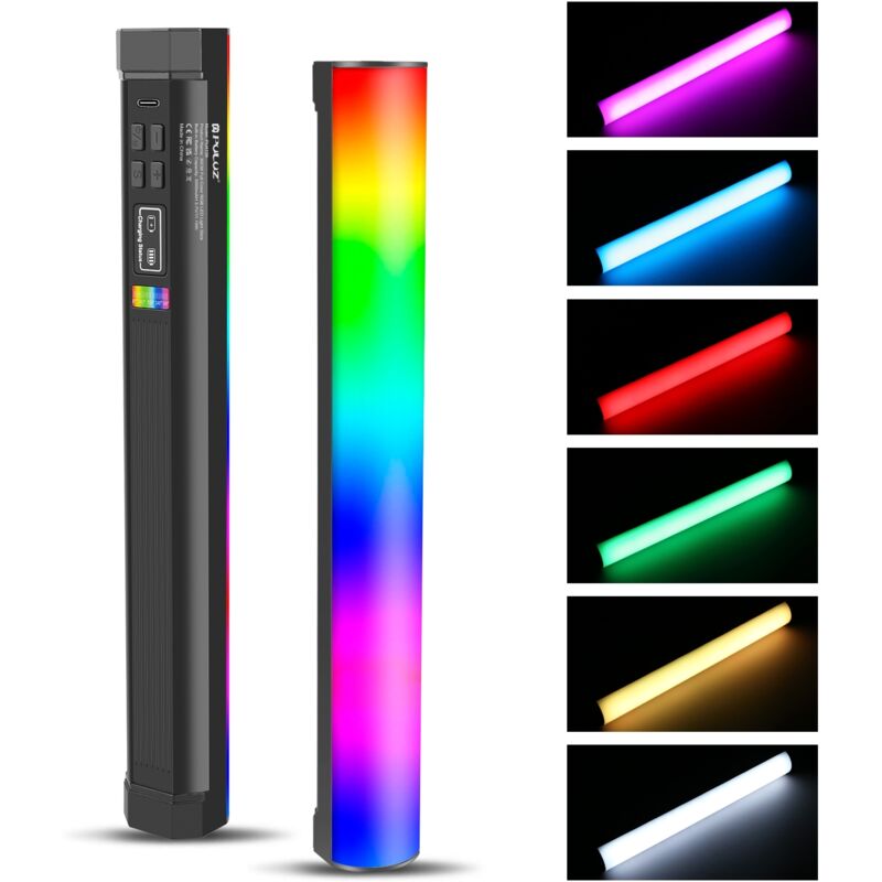 32 cm/12,6 pouces Bâton lumineux rgb portable ,Tube led magnétique Baguette lumineuse 10 w Lumière de remplissage pour photographie 2500 K-9000 k