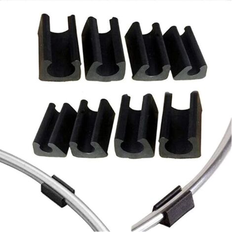 32 embouts de protection pour pieds de chaise, en plastique en forme de U, pour meubles et sols (10 mm, noir)