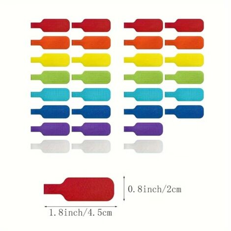 32 Étiquettes Velcro Réutilisables pour Câbles, Marqueurs Adhésifs Colorés pour Organiser Fils USB et Chargeurs, Idéal Bureau Maison Voyage