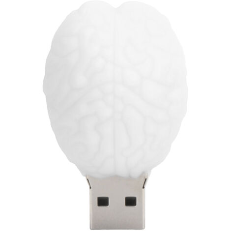 32 GB USB-Stick in Gehirnform – Tragbarer Speicher mit Spaßfaktor, USB 2.0-Flashspeicher, Kreativer weißer USB-Stick