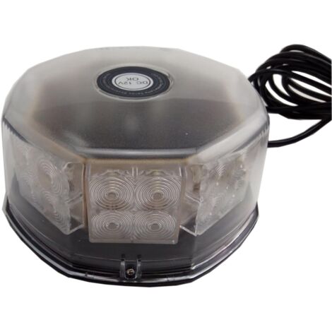 32 LED 32W de alta potencia magnética techo intermitente emergencia policía precaución advertencia luz estroboscópica para coche camión vehículo(Azul)