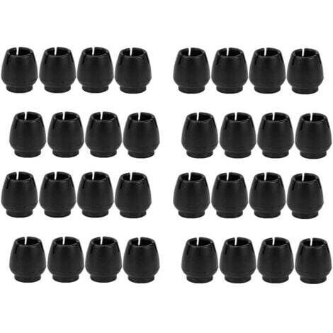 32 pièces pour Chaises de Meubles Housses pour Pieds de Chaise Protecteur de Pieds de Chaise Housses en Caoutchouc pour Pieds de Chaise Couvre Jambes Ronds,12-17MM(Noir)