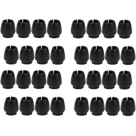 32 pièces pour Chaises de Meubles Housses pour Pieds de Chaise Protecteur de Pieds de Chaise Housses en Caoutchouc pour Pieds de Chaise Couvre Jambes Ronds,12-17MM(Noir)