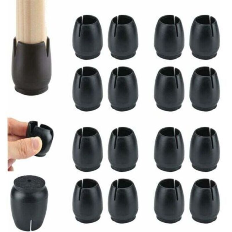 32 Pièces Protection Pied de Chaise, Silicone Chaise Casquettes Pieds,Embout de Chaise avec Coussinets en Feutre,Protection Pied de Chaise Silicone