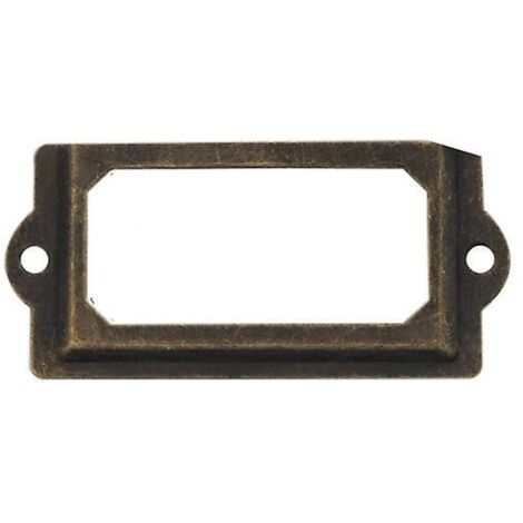 32 porte-étiquettes métalliques pour bibliothèques, armoires, tiroirs - 70 x 33 mm avec vis