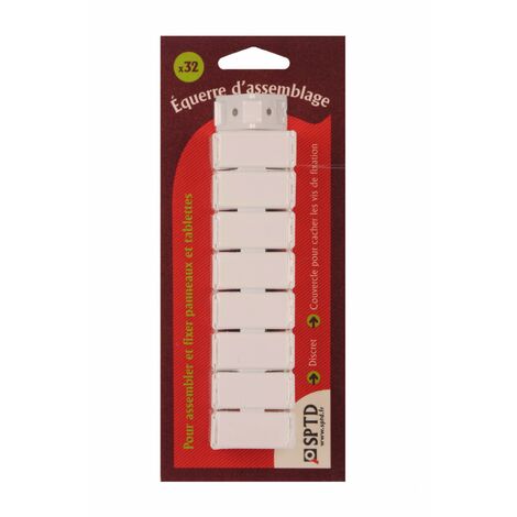 32 tacos de montaje blancos, L.1,5 x L.3 cm Centrale Brico
