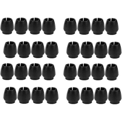 32-teiliges Set Stuhlbeinschoner, Stuhlbeinschutz, Gummi-Stuhlbeinschoner, Runde Beinschoner, 12-17 mm (Schwarz)