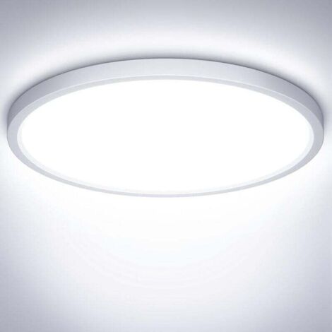 32-W-LED-Deckenleuchte, IP44 wasserdicht, 6500 K kaltweißes Licht, 2400 lm, 30 cm runde Lampe für Schlafzimmer, Badezimmer, Wohnzimmer, Küche, Büro
