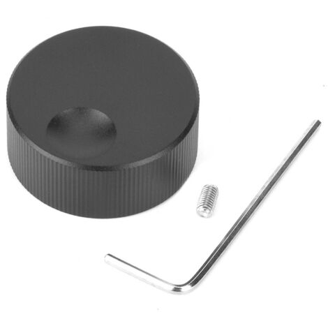 32 x 13 mm großer, mattschwarzer Lautstärkeregler aus Aluminium für 6-mm-Potentiometer, präzise Einstellung