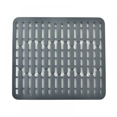 32 x 28,5 x 1 cm, gris – Alfombrilla o protector de fregadero de silicona – Tamaño pequeño