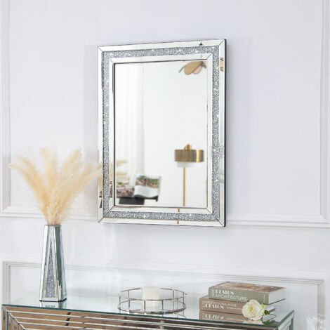 Dekoarte - miroirs muraux décoratifs modernes, décoration salon, entrée, grands miroirs rectangulaires blanc