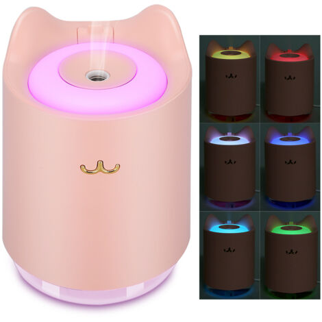 320-ml-USB-Luftbefeuchter in Rosa für Schlafzimmer und Büro