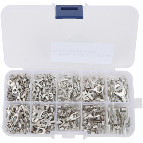 320 Pièces Connecteur à Anneau Type U Laiton Multi-Tailles pour Câble Électrique Accessoires de Sertissage OT UT
