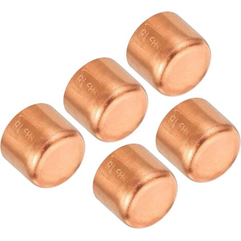 32.1mm(1.26") ID Cuivre Tuyau Extrémité Cap, Raccord Cap Sueur Bouchon Soudure Connexion pour Plomberie CVC Air Climatiseur - 15.07mm(0.59")